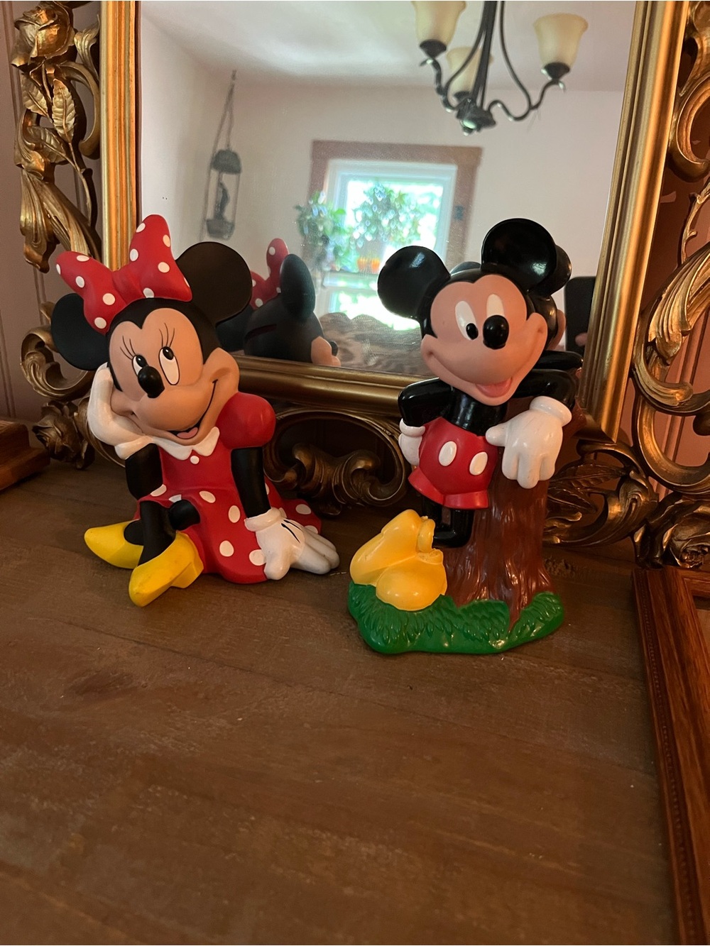 Vintage Minnie and Mickey piggy banks